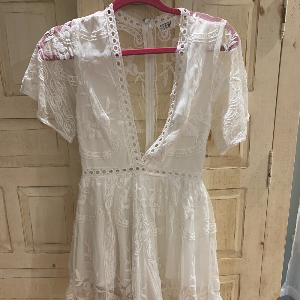 White lace romper